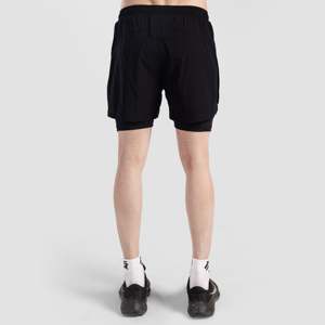 Pantalones Cortos Deportivos Elite Fit, 100% Poliéster, Tipo Bermuda con Cintura Elástica, Talla XXS-Negro con Decoraciones de Logotipo - Product Image 2