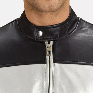 Chaquetas de Cuero al por Mayor, Chaqueta de Cuero Bomber de Invierno Personalizada para Hombre, Chaqueta de Cuero de Alta Calidad Resistente al Viento - Product Image 6