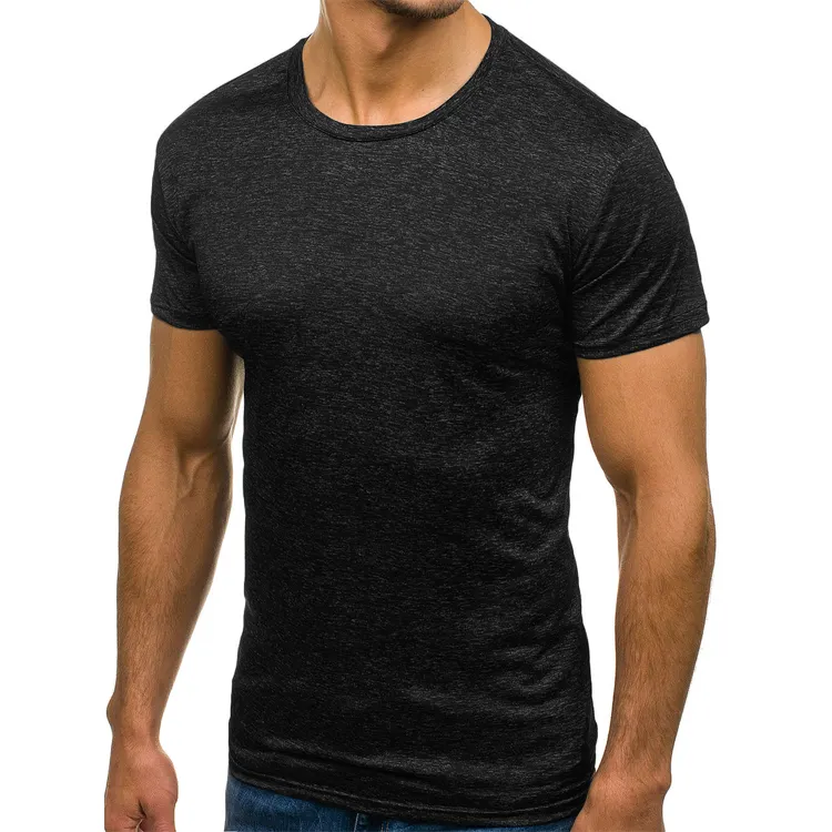 男性用プレミアムグレードソリッドクルーネックTシャツ-信頼できる工場輸出業者からの競争力のある価格の卸売カスタムTシャツ
