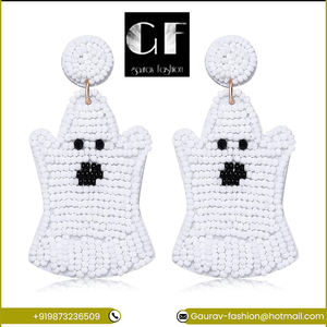 Venta al por mayor Halloween Navidad Calabaza Calavera Pendientes colgantes Geométrico Chapado en oro Accesorios Comprar ahora a bajo precio - Product Image 2