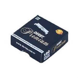 Lames de rasoir à bord simple Derby Premium, paquet de 100 |   Lames DE jetables en acier inoxydable en gros - Product Image 1