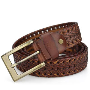 Ceintures pour hommes en cuir de vache personnalisées en gros, personnalisables par OEM, boucle en acier, haute qualité, respirantes et imperméables - Product Image 2