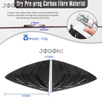 Pour Hyundai Genesis G70 IK 2017-2025 véritable Fiber de carbone arrière quart fenêtre persiennes garnitures accessoires extérieurs