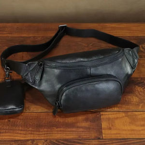 2025 luxe Vintage Style hommes en cuir véritable antivol bandoulière sac à bandoulière concepteur poitrine Bag-LCB-0255 - Product Image 1