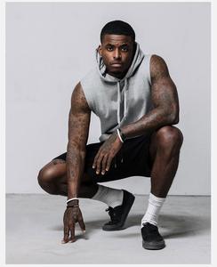 <b>Men's</b> Custom <b>Sleeveless</b> Cotton Compression Tank Top Breathable Knitted Workout Hooded Tank Top with Polyester Style Muscle - Product Image 5