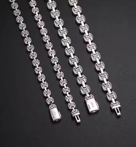 2-6mm VVS1 Moissanite AAAA plata esterlina lujo tenis cadenas pulsera diamante helado tenis collar aniversario regalo para él - Product Image 2