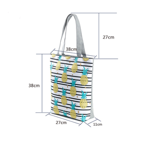 ถุงผ้าคอตตอนสำหรับช้อปปิ้งปรับแต่งได้เป็นมิตรต่อสิ่งแวดล้อมทันสมัยมีซิปใช้ซ้ำได้ - Product Image 4
