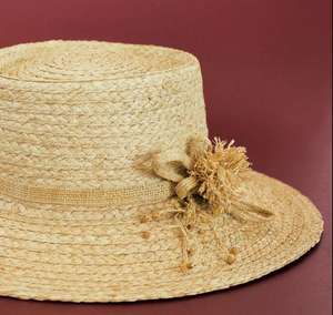 Sombrero de playa a prueba de Sol de ala ancha para hombre tejido hecho a mano personalizado al por mayor artesanía de paja de rafia hecha en Vietnam para deportes de viaje - Product Image 2