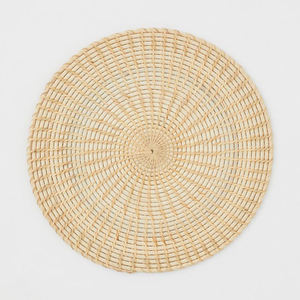 Mantel Individual de ratán ecológico duradero, placa de cargador artesanal/Decoración de pared para boda/mesa de comedor, alfombrillas y almohadillas empotradas - Product Image 2