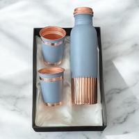 Vente en gros de bouteilles d'eau en cuivre classiques pour adultes, ensemble cadeau, logo personnalisé, emballage en boîte intelligente, 100% certifié écologique, export