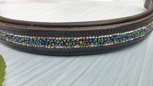 Tocado de caballo de cuero suave de lujo ligero y transpirable diseño personalizado perfecto para espectáculos ecuestres y eventos de competición - Product Image 4