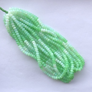4mm 6mm 8mm 10mm Naturel Ombre Chrysoprase Vert Opale Lisse Rondelle Gemme Perles Brin pour la Fabrication de Bijoux Collier Bracelet - Product Image 2