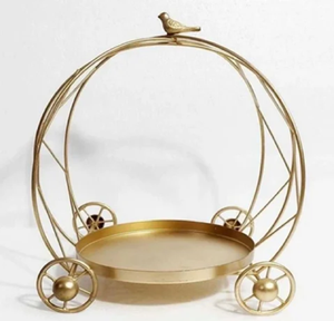 Soportes de pastel de Metal decorativos de colores personalizados ecológicos a rayas de hierro negro para bodas y fiestas eventos de lujo al por mayor - Product Image 5