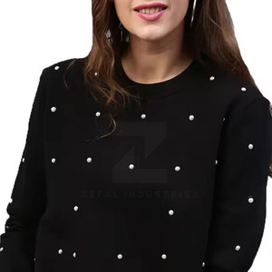 Sweat-shirt décontracté pour femme en coton 100% respirant avec logo frontal, prix raisonnable, fabrication sur mesure, haute qualité, dernier style - Product Image 4