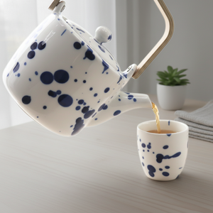 Ensemble théière et tasses en porcelaine durable de qualité supérieure 3460999SETA-0.75, design nordique, avec passoire, théière 750 ml et tasse à thé 150 ml - Product Image 6
