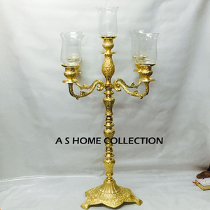 Aluminium doré Design royal 5 bras Style européen Décoration de sol créative Candélabres pour la maison Centres de table - Product Image 1