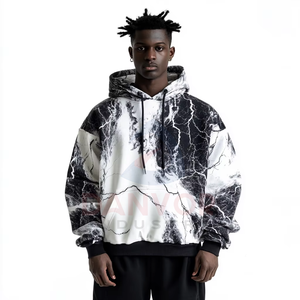 Sweat à capuche thermique de qualité supérieure pour homme, nouveau design grande taille, respirant, en polaire française, motif uni, impression numérique, prêt pour l'hiver, confortable - Product Image 4