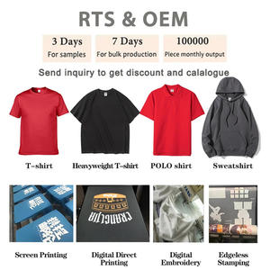 Oversized Drown Shoulder 300Gsm recortada de algodón pesado personalizado Puff estampado bordado Logo camiseta para hombres - Product Image 6