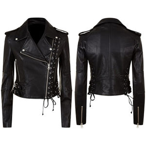 Chaqueta de Cuero Genuino para Mujer 2025, Venta al Por Mayor, Transpirable, Impermeable, Tinte Liso, Forro de Nailon Satinado, Último Diseño - Product Image 6