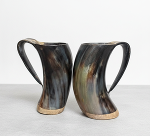 แก้วมักเขาควายฮอร์นเครื่องดื่มแตรธรรมชาติด้ามจับดีไซน์ทันสมัยสำหรับงานแต่งงานงานแฮนด์เมดเป็นมิตรกับสิ่งแวดล้อม - Product Image 6