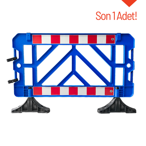Blue 150x100cm Security Barrier Gate Guardrail Made of Plastic & Aluminum Alloy for Outdoor Crowd Control & <b>Roadway</b> <b>Safety</b> - Product Image 3
