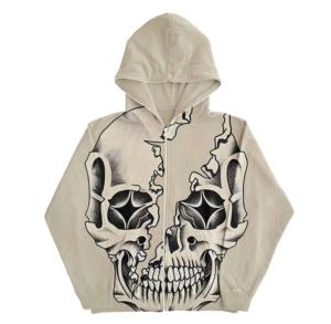 Mode goutte épaule coton éponge française 3m réfléchissant hiver brodé personnalisé brillant argent réfléchissant hommes surdimensionné - Product Image 1