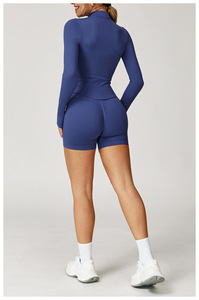 Ropa deportiva sin costuras entrenamiento de secado rápido manga larga Yoga deporte gimnasio Top mujer chaqueta gimnasio conjuntos de Fitness para mujer atletismo - Product Image 6