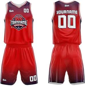 Maillots de basket-ball à la mode pour hommes uniformes en polyester personnalisés respirant directement usine vente en gros technique de sublimation #42 - Product Image 5