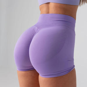 <b>Women's</b> High Quality Seamless Butt Lift Yoga <b>Shorts</b> New Arrival High Elastic Breathable Gym & Biker <b>Shorts</b> with Solid Pattern - Product Image 5