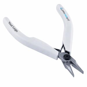 Alicates Profesionales de Punta Plana con Mango Blanco, Herramienta de Precisión para Joyería - Product Image 3