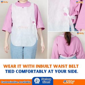 Nidy Lightweight Disposable Adult <b>Apron</b> Nonwoven Protective Single-Use for Outdoor Work <b>Garden</b> Agriculture Beauty Personal Care - Product Image 3