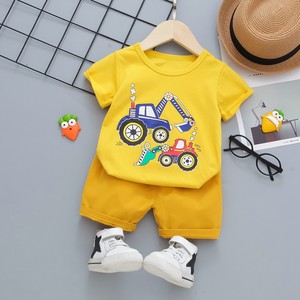 Été chaud enfant vêtements 100% coton bébé garçons tenue à manches courtes t-shirts hauts et shorts ensemble pour garçons fabriqué au Vietnam - Product Image 4