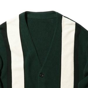 Pull en laine/acrylique pour homme, col en V, broderie personnalisée OEM, logo personnalisé, respirant, séchage rapide, motif patchwork, automne-hiver - Product Image 2