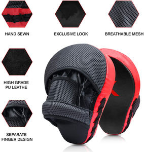 Guantes de Boxeo y Artes Marciales de Alta Calidad, Diseño Curvo Rojo y Negro, Modelo 2024, Gran Venta - Product Image 3