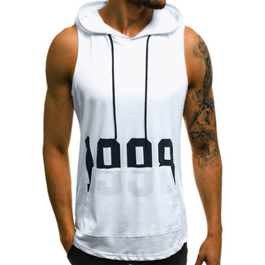 Fashion Customized Workout Gym Hooded Tank Cotton Street Wear Breathable <b>Men</b> <b>Sleeveless</b> <b>Hoodies</b> - Product Image 3