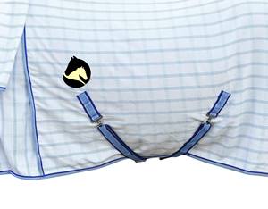 Tapis de cheval à capuche en coton avec soufflets d'épaule XL Drap d'écurie d'été respirant - Product Image 2