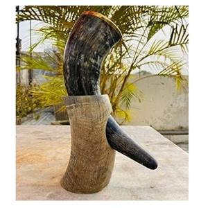 Cuerno para beber vikingo hecho a mano respetuoso con el medio ambiente personalizado de la mejor calidad, técnica tallada, hogar, restaurante, Hotel, uso directo de la India - Product Image 1