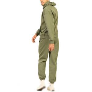 Ensemble de jogging intérieur en coton polaire vierge de couleur personnalisée vêtements de sport survêtements 2 pièces ensemble de sweat à capuche unisexe survêtement de course à pied - Product Image 3
