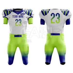 Servicio OEM, Uniforme de Fútbol Americano Personalizado de Color Sólido, 100% Poliéster, Conjuntos de Secado Rápido, Manga Corta - Product Image 1
