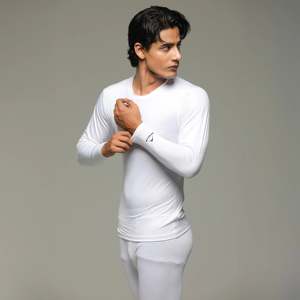 Dryfit เสื้อรัดรูปไลคร่าสำหรับผู้ชายเสื้อรัดรูปแขนยาวสีขาว2511 103 132203 - Product Image 4