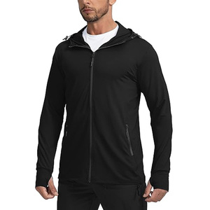 Veste légère pour hommes Full Zipper Sunscreen Hoodies Long Sleeve Chemise de protection solaire pour hommes Randonnée Pêche DDP Shipping - Product Image 4