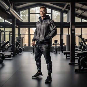 Chándal digital por sublimación OEM para hombre, ropa deportiva para correr, chaqueta con cremallera y pantalones de chándal para hombre, chándal con estampado personalizado para hombre - Product Image 6