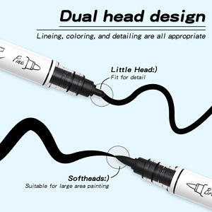 Set di Penne per Calligrafia Guangna con Inchiostro Bianco e Nero, Pennarelli Artistici con Punta a Pennello e Nib Flessibile, Penna in Plastica - Product Image 3