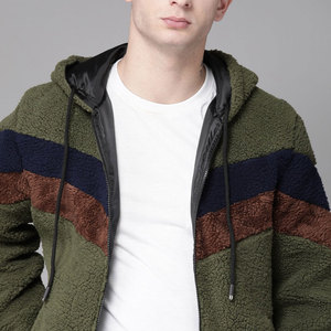 Custom Heavyweight <b>Sherpa</b> <b>Hoodie</b> New Design Soft Fluffy Fleece Zip Up Winter Jacket for Men - Product Image 3