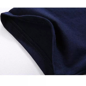 เสื้อยืดสำหรับผู้ชายเสื้อโอเวอร์ไซส์สำหรับเล่นกีฬาคอกลมลายทางดีไซน์โลโก้เจลซิลิกอน - Product Image 4