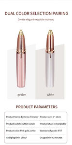 Belleza <span class=keywords><strong>mejor</strong></span> Mini tamaño señora indoloro eléctrico Facial ceja depilación afeitadora para mujer depiladora - Product Image 4