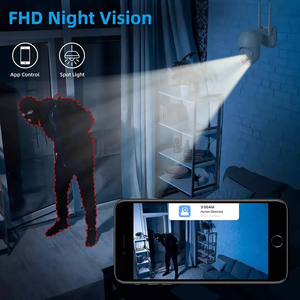 Cámara de seguridad exterior Sunivision inteligente 4K de 5MP, cámara de red resistente a la intemperie, cámara de seguridad de visión nocturna de doble color claro - Product Image 3