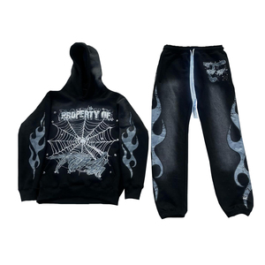 Personnalisé dtg dtf hommes survêtement vêtements de sport vêtements de sport entraînement fitness ensemble en gros mode course jogging - Product Image 2