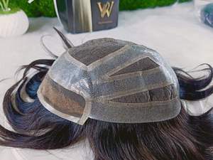 Peluca de Cabello Humano Remy Indio 100% para Hombre, Modelo MGM, Extensiones de Cabello, Base Mono PU 100% Anudada a Mano, Estilos de Ondas Profundas y Lisos - Product Image 4