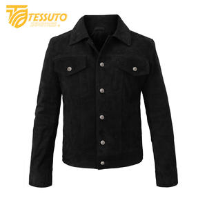 Chaqueta de cuero para hombre de la mejor calidad, nueva chaqueta de cuero de gamuza para hombre, chaquetas de cuero Tessuto de estilo clásico transpirable - Product Image 2